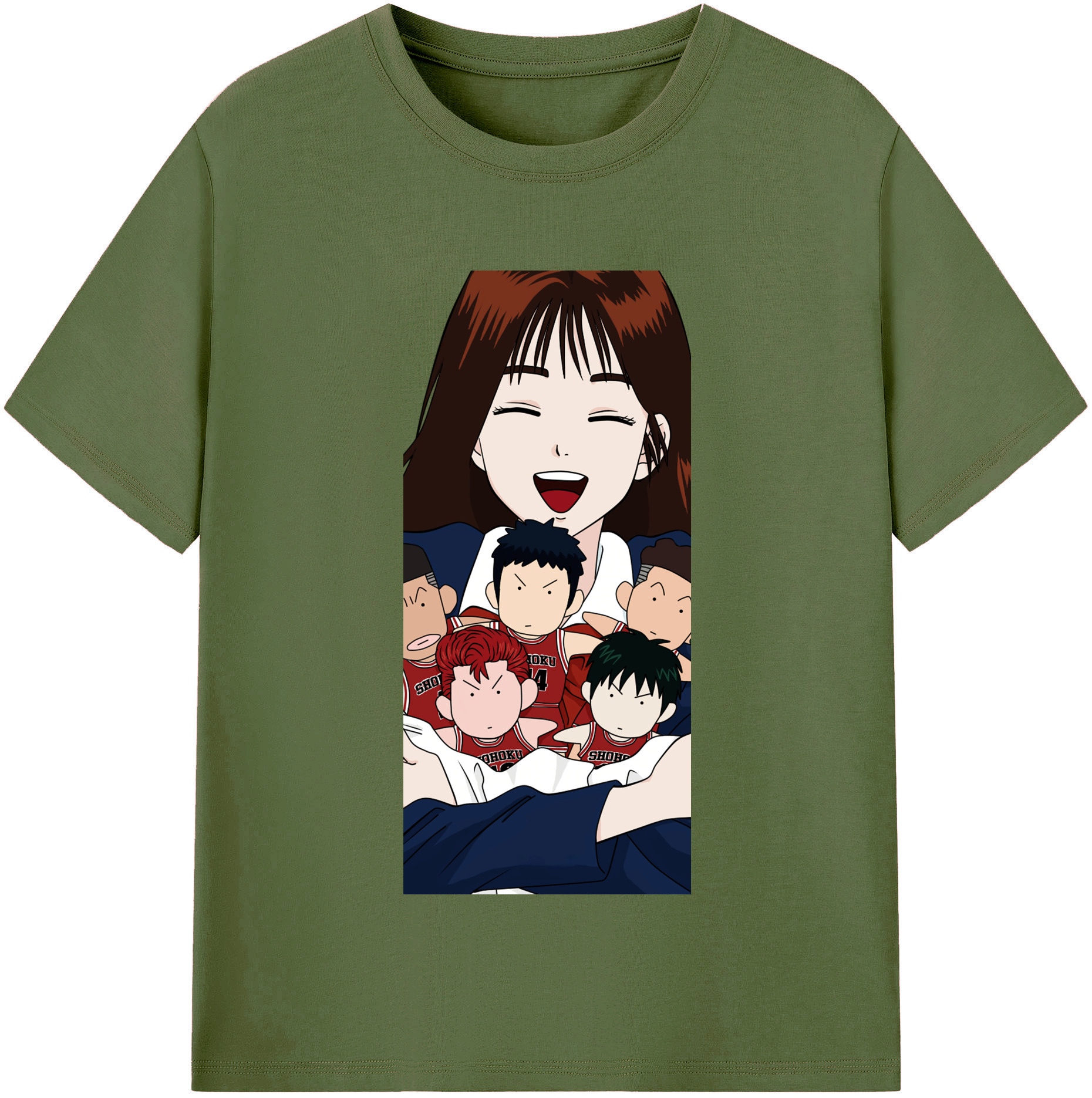 SLAM DUNK／スラムダンク 綿100％半袖Tシャツ（フロントプリント）